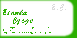 bianka czege business card